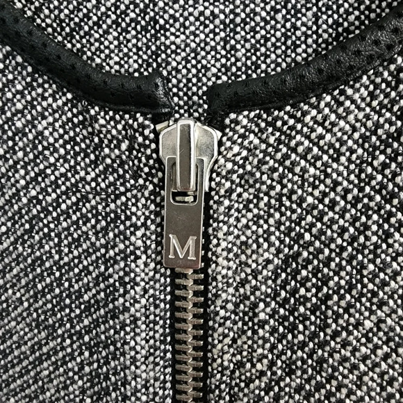 SCOTCH + SODA MAISON SCOTCH Black White Zip Up Cotton Tweed Jacket Size S - Picture 6 of 10